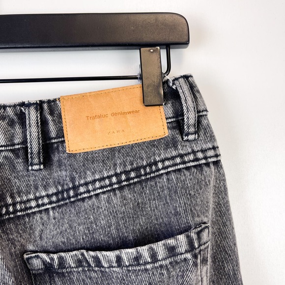 Zara (2) Womens Trafaluc Denim Skinny Jeans High Rise Step Hem Gray Black - Picture 7 of 10